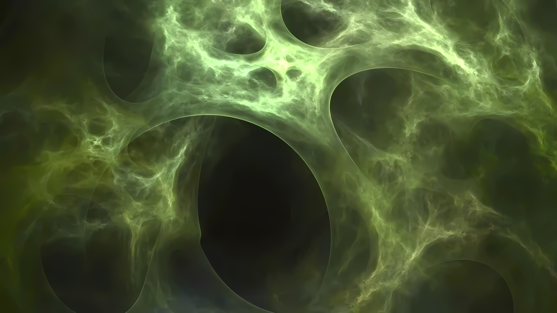 Digital artwork titled Alien Clouds