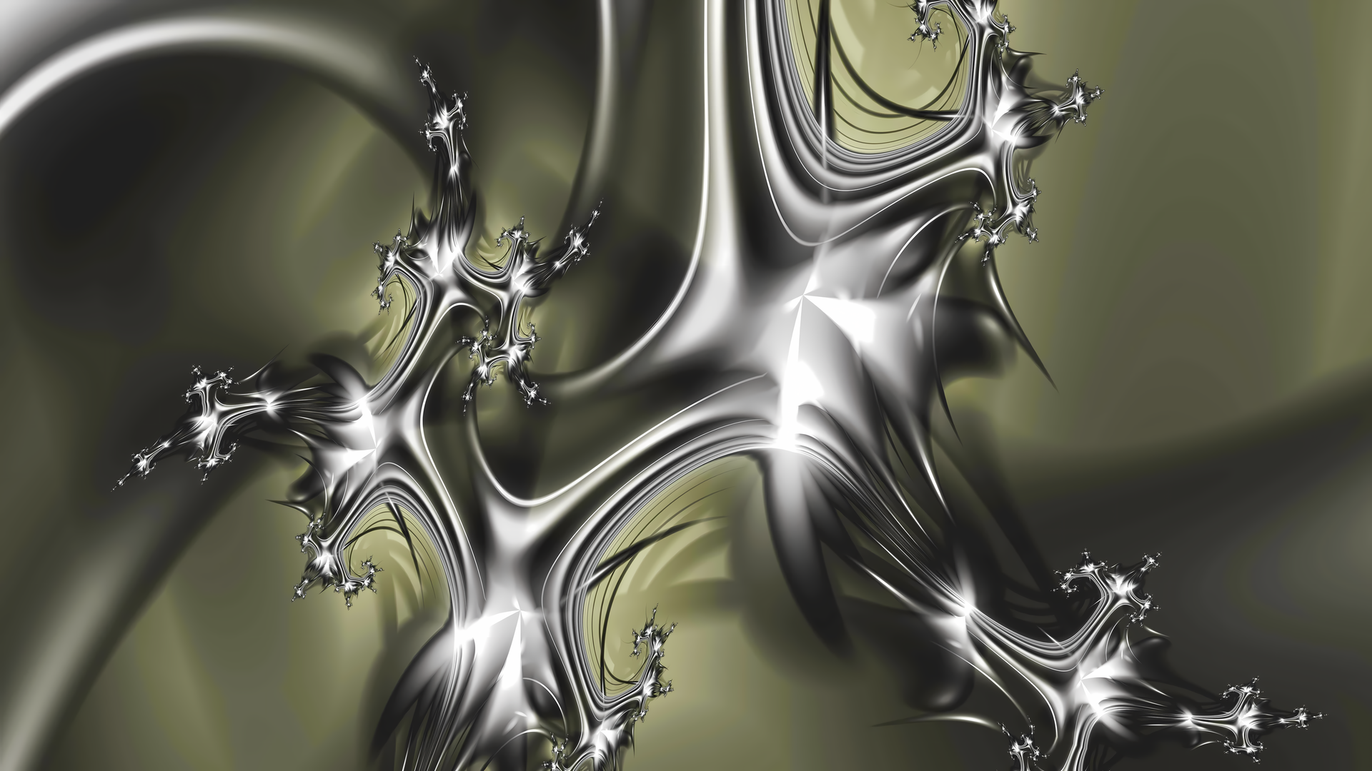 Digital artwork titled Liquid Metal